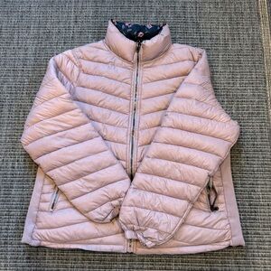 Women's Light Pink Reversible Quilted Jacket